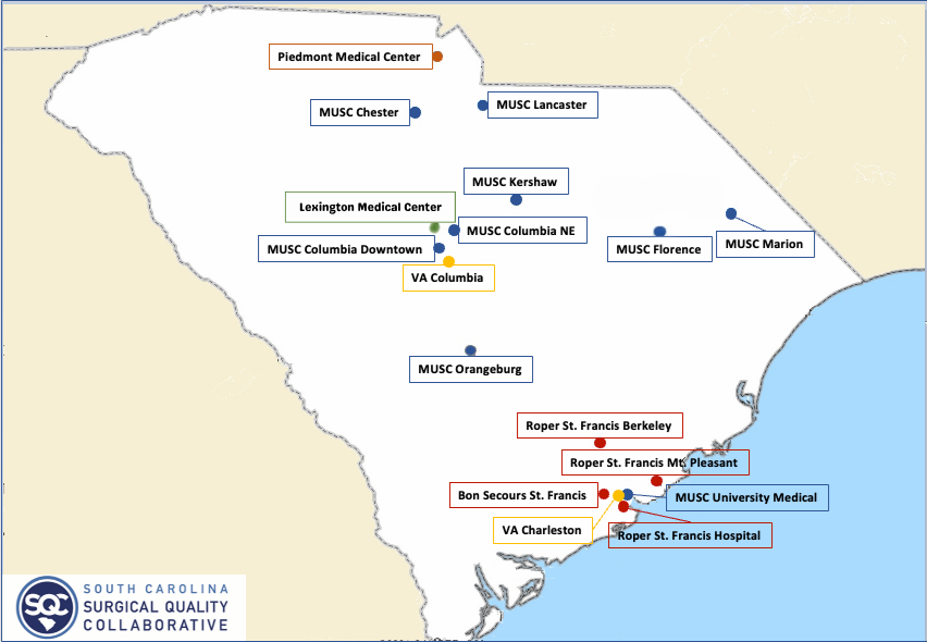 SCSQC Participant Map
